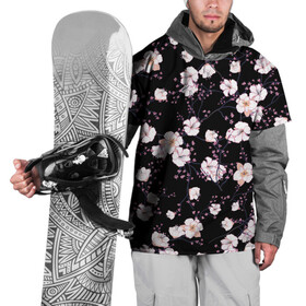 Накидка на куртку 3D с принтом САКУРА | SAKURA в Тюмени, 100% полиэстер |  | chery | flowers | japan | sakura | вишня | растения | сакура | цветы | цветы сакуры | япония