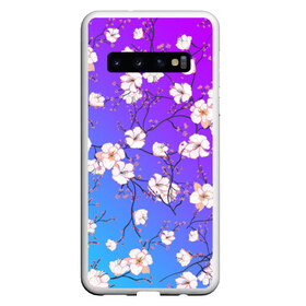 Чехол для Samsung Galaxy S10 с принтом САКУРА в Тюмени, Силикон | Область печати: задняя сторона чехла, без боковых панелей | Тематика изображения на принте: chery | flowers | japan | sakura | вишня | растения | сакура | цветы | цветы сакуры | япония