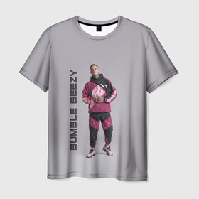 Мужская футболка 3D с принтом Bumble Beezy в Тюмени, 100% полиэфир | прямой крой, круглый вырез горловины, длина до линии бедер | bamble | beezey | beezy | bumbl | bumble | бамбал | бамбл | бамблбизи | бизи | бумбл