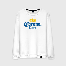 Мужской свитшот хлопок с принтом Corona Extra Коронавирус в Тюмени, 100% хлопок |  | beer | corona | corona virus | coronavirus | virus | вирус | корона | коронавирус