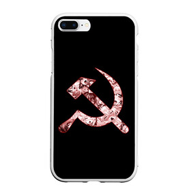 Чехол для iPhone 7Plus/8 Plus матовый с принтом Anime USSR в Тюмени, Силикон | Область печати: задняя сторона чехла, без боковых панелей | ahegao | anime | chan | hammer | manga | sickle | ussr | аниме | ахегао | герб | манга | молот | серп | серп и молот | символ | ссср | тян