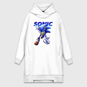 Платье-худи хлопок с принтом SONIC в Тюмени,  |  | animal | games | hedgehog | sega | sonic | speed | speed sonic | быстрый ёж | ёж | ёжик | игры | персонаж | сега | синий ёж | скорость | соник