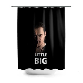 Штора 3D для ванной с принтом Little Big. Илья Прусикин в Тюмени, 100% полиэстер | плотность материала — 100 г/м2. Стандартный размер — 146 см х 180 см. По верхнему краю — пластиковые люверсы для креплений. В комплекте 10 пластиковых колец | little big | евровидение | илья прусикин