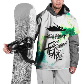 Накидка на куртку 3D с принтом Papa Roach в Тюмени, 100% полиэстер |  | face everything and rise | papa roach | американский рок | папа роч | рок | таракан