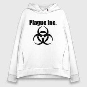 Женское худи Oversize хлопок с принтом PLAGUE INC - (КОРОНАВИРУС) в Тюмени, френч-терри — 70% хлопок, 30% полиэстер. Мягкий теплый начес внутри —100% хлопок | боковые карманы, эластичные манжеты и нижняя кромка, капюшон на магнитной кнопке | coronavirus | plague inc | plague inc: evolved | вирус в китае | кнр | коронавирус | плагуе инк | плагуе инк: эволвед | эпидемия