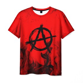 Мужская футболка 3D с принтом АНАРХИЯ в Тюмени, 100% полиэфир | прямой крой, круглый вырез горловины, длина до линии бедер | anarchy | bright | fire | flame | heat | light | riot | rock | wildfire | анархия | бунт | знаки | искры | музыка | огненный | огонь | панки | пламя | пожар | рок | символ