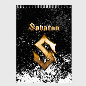 Скетчбук с принтом SABATON в Тюмени, 100% бумага
 | 48 листов, плотность листов — 100 г/м2, плотность картонной обложки — 250 г/м2. Листы скреплены сверху удобной пружинной спиралью | sabaton | skull | даниель муллбак | йоаким броден | крис рёланд | оскар монтелиус | пэр сундстрём | рикард сунден | сабатон | скелет | тоббе энглунд | томми юханссон | ханнес ван дал | черепа