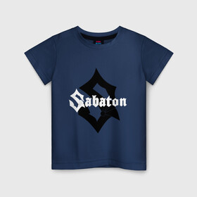 Детская футболка хлопок с принтом SABATON. в Тюмени, 100% хлопок | круглый вырез горловины, полуприлегающий силуэт, длина до линии бедер | sabaton | даниель муллбак | йоаким броден | крис рёланд | оскар монтелиус | пэр сундстрём | рикард сунден | сабатон | тоббе энглунд | томми юханссон | ханнес ван дал