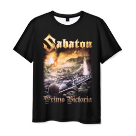 Мужская футболка 3D с принтом SABATON. в Тюмени, 100% полиэфир | прямой крой, круглый вырез горловины, длина до линии бедер | sabaton | даниель муллбак | йоаким броден | крис рёланд | оскар монтелиус | пэр сундстрём | рикард сунден | сабатон | тоббе энглунд | томми юханссон | ханнес ван дал