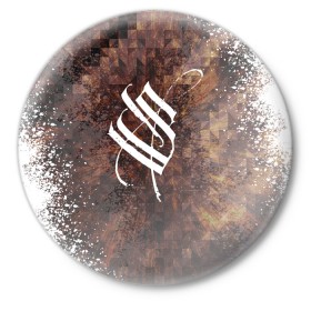 Значок с принтом Stigmata в Тюмени,  металл | круглая форма, металлическая застежка в виде булавки | Тематика изображения на принте: music | rock | stigmata | альтернатива | музыка | рок | стигмата | тарас уманский