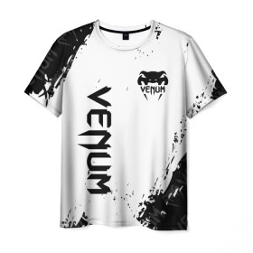 Мужская футболка 3D с принтом VENUM в Тюмени, 100% полиэфир | прямой крой, круглый вырез горловины, длина до линии бедер | mma | snake | sports | ufc | venum | venum mma | бокс | борьба | бренд | венум | единоборства | змея | мма | спорт | юфс