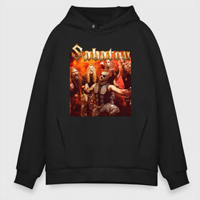 Мужское худи Oversize хлопок с принтом SABATON в Тюмени, френч-терри — 70% хлопок, 30% полиэстер. Мягкий теплый начес внутри —100% хлопок | боковые карманы, эластичные манжеты и нижняя кромка, капюшон на магнитной кнопке | sabaton | даниель муллбак | йоаким броден | крис рёланд | оскар монтелиус | пэр сундстрём | рикард сунден | сабатон | тоббе энглунд | томми юханссон | ханнес ван дал