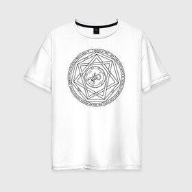 Женская футболка хлопок Oversize с принтом Supernatural Heptagram в Тюмени, 100% хлопок | свободный крой, круглый ворот, спущенный рукав, длина до линии бедер
 | supernatural | vdzabma | сверхъестественное