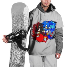Накидка на куртку 3D с принтом Sonic в Тюмени, 100% полиэстер |  | Тематика изображения на принте: sonic | sonic 2020 | ежик | кино | мультфильм | соник 2020 | соник фильм