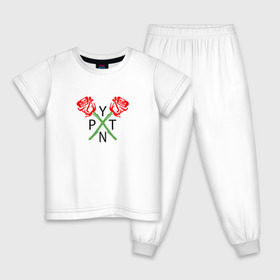 Детская пижама хлопок с принтом PAYTON MOORMEIER (НА СПИНЕ) в Тюмени, 100% хлопок |  брюки и футболка прямого кроя, без карманов, на брюках мягкая резинка на поясе и по низу штанин
 | flower | payton moormeier | roses | tiktok | блогер | пейтон | пейтон моормиер | розы | тикток | тиктокер | цветы | ютубер