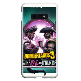 Чехол для Samsung S10E с принтом borderlands 3 в Тюмени, Силикон | Область печати: задняя сторона чехла, без боковых панелей | addon | borderlands | borderlands 3 | fps | game | games | guns love and tentacles | борда | бордерлэндс | игра | игры | любовь | пушки | тентакли