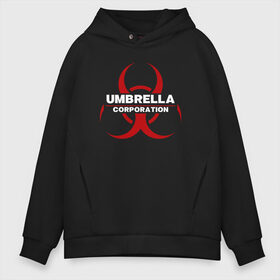 Мужское худи Oversize хлопок с принтом Umbrella в Тюмени, френч-терри — 70% хлопок, 30% полиэстер. Мягкий теплый начес внутри —100% хлопок | боковые карманы, эластичные манжеты и нижняя кромка, капюшон на магнитной кнопке | Тематика изображения на принте: biohazard | corporation | nemesis | resident evil | umbrella | virus | амбрела | амбрелла | биологическая угроза | вирус | зонт | обитель зла | резидент ивл