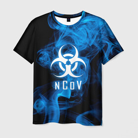 Мужская футболка 3D с принтом nCoV. в Тюмени, 100% полиэфир | прямой крой, круглый вырез горловины, длина до линии бедер | 2019 ncov | covid 19 | вирус | вирус 2020 | знаки биологической опасности | коронавирус | коронавирус 2020 | медицинские маски