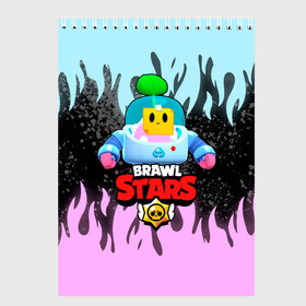 Скетчбук с принтом BRAWL STARS (SPROUT) [15] в Тюмени, 100% бумага
 | 48 листов, плотность листов — 100 г/м2, плотность картонной обложки — 250 г/м2. Листы скреплены сверху удобной пружинной спиралью | 8 bit | android | brawl | brawl stars | clash | clash royale | game | leon | royale | sprout | stars | андроид | игра | кольт | леон | мобильные игры | спраут