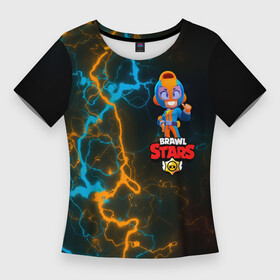 Женская футболка 3D Slim с принтом BRAWL STARS (GT MAX) в Тюмени,  |  | 8 bit | android | brawl | brawl stars | clash | clash royale | game | leon | royale | sprout | stars | андроид | игра | кольт | леон | мобильные игры | спраут