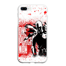 Чехол для iPhone 7Plus/8 Plus матовый с принтом ONE-PUNCH MAN в Тюмени, Силикон | Область печати: задняя сторона чехла, без боковых панелей | one punch man | onepunchman | oppai | saitama | ван панч мен | ванпанчмен | макото миядзаки | сайтама | человек один удар