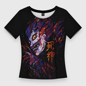 Женская футболка 3D Slim с принтом DEATH NOTE color в Тюмени,  |  | anime | death note | manga | ryuk | аниме | герой | манга | риюк