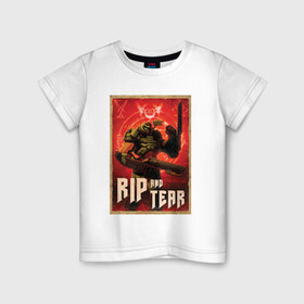 Детская футболка хлопок с принтом DOOM ETERNAL в Тюмени, 100% хлопок | круглый вырез горловины, полуприлегающий силуэт, длина до линии бедер | demons | devil | doom | doom eternal | doom slayer | hell | slayer | ад | демоны | дум