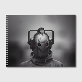 Альбом для рисования с принтом CYBERMAN в Тюмени, 100% бумага
 | матовая бумага, плотность 200 мг. | david tennant | doctor who | jodie whittaker | matt smith | space | tardis | time | время | девид теннант | джоди уиттакер | доктор | доктор кто | космос | мэтт смит | тардис