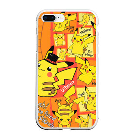 Чехол для iPhone 7Plus/8 Plus матовый с принтом Pikachu в Тюмени, Силикон | Область печати: задняя сторона чехла, без боковых панелей | game | pikachu | аниме | игры | манги | покемон