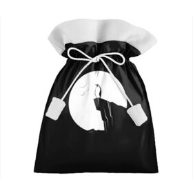 Подарочный 3D мешок с принтом Одинокий Пингвин в Тюмени, 100% полиэстер | Размер: 29*39 см | Тематика изображения на принте: animal | art | bird | black | pinguin | space | stars | арт | горы | животное | животные | звезды | космос | крылья | луна | небо | пингвин | птица | темнота