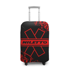 Чехол для чемодана 3D с принтом NILETTO. в Тюмени, 86% полиэфир, 14% спандекс | двустороннее нанесение принта, прорези для ручек и колес | niletto | rap | данила прытков | любимка | музыка | нилетто | певец | реп