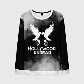 Мужской свитшот 3D с принтом Hollywood Undead в Тюмени, 100% полиэстер с мягким внутренним слоем | круглый вырез горловины, мягкая резинка на манжетах и поясе, свободная посадка по фигуре | charlie scene | danny | funny man | hollywood | hollywood undead | j dog | johnny 3 tears | undead | андед | голивуд | голливудская нежить | группа | кранккор | метал | нежить | реп | рок | рэп | рэпкор