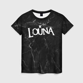 Женская футболка 3D с принтом LOUNA в Тюмени, 100% полиэфир ( синтетическое хлопкоподобное полотно) | прямой крой, круглый вырез горловины, длина до линии бедер | louna | tracktor bowling | альтернативный метал | альтернативный рок | гранж | лу | луна | ню метал | панк рок | хард рок
