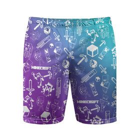 Мужские шорты спортивные с принтом Minecraft pattern в Тюмени,  |  | block | creeper | minecraft | блок | игра | игры | крипер | куб | кубы | майкрософт | майнкрафт