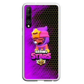 Чехол для Honor P30 с принтом Brawl Stars Sandy в Тюмени, Силикон | Область печати: задняя сторона чехла, без боковых панелей | brawl stars | brawl stars sandy | legendary brawler | leon | leon shark | sandy | shark | stars | акула | бравл стар сэнди | леон акула | сенди | сэнди