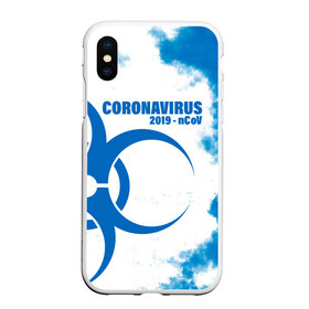 Чехол для iPhone XS Max матовый с принтом Coronavirus 2019 - nCoV в Тюмени, Силикон | Область печати: задняя сторона чехла, без боковых панелей | 2019   ncov | coronavirus | covid | covid 19 | ncov | virus | арт | биологическая опасность | болезнь | вирус | знак | карантин | корона | коронавирус | короновирус | мем | мой руки | оставайся дома | пандемия | помой руки