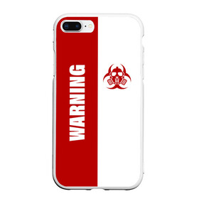 Чехол для iPhone 7Plus/8 Plus матовый с принтом Warning Virus в Тюмени, Силикон | Область печати: задняя сторона чехла, без боковых панелей | 2019   ncov | coronavirus | covid | covid 19 | ncov | virus | арт | биологическая опасность | болезнь | вирус | знак | карантин | корона | коронавирус | короновирус | мем | мой руки | оставайся дома | пандемия | помой руки