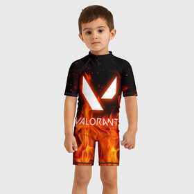 Детский купальный костюм 3D с принтом VALORANT в Тюмени, Полиэстер 85%, Спандекс 15% | застежка на молнии на спине | riot games | valorant | valorant game | valorant riot | валорант | валорант игра.