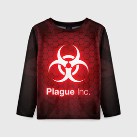 Детский лонгслив 3D с принтом PLAGUE INC в Тюмени, 100% полиэстер | длинные рукава, круглый вырез горловины, полуприлегающий силуэт
 | inc evolved | plague evolved | plague inc | plague inc evolved | plague пк. | игра вирус