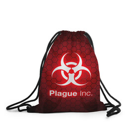 Рюкзак-мешок 3D с принтом PLAGUE INC в Тюмени, 100% полиэстер | плотность ткани — 200 г/м2, размер — 35 х 45 см; лямки — толстые шнурки, застежка на шнуровке, без карманов и подкладки | inc evolved | plague evolved | plague inc | plague inc evolved | plague пк. | игра вирус