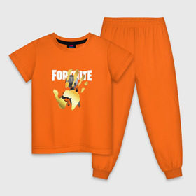 Детская пижама хлопок с принтом Fortnite в Тюмени, 100% хлопок |  брюки и футболка прямого кроя, без карманов, на брюках мягкая резинка на поясе и по низу штанин
 | 