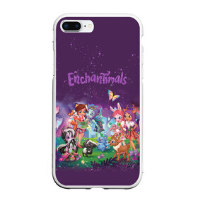 Чехол для iPhone 7Plus/8 Plus матовый с принтом Enchantimals в Тюмени, Силикон | Область печати: задняя сторона чехла, без боковых панелей | Тематика изображения на принте: enchantimals | детское | для девочек | зверюшки | игрушки | куклы | энчантималс