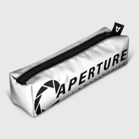 Пенал 3D с принтом Aperture Science логотип в Тюмени, 100% полиэстер | плотная ткань, застежка на молнии | aperture science | half life | portal | valve | валв | портал | халф лайф