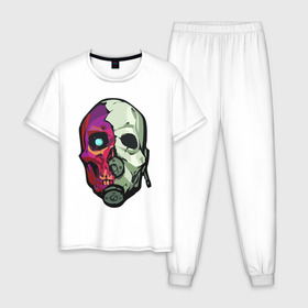 Мужская пижама хлопок с принтом Half-Life Alyx Sticker в Тюмени, 100% хлопок | брюки и футболка прямого кроя, без карманов, на брюках мягкая резинка на поясе и по низу штанин
 | 