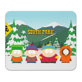 Коврик для мышки прямоугольный с принтом ЮЖНЫЙ ПАРК | SOUTH PARK (Z) в Тюмени, натуральный каучук | размер 230 х 185 мм; запечатка лицевой стороны | kenny | south park | кенни | мультфильмы | южный парк