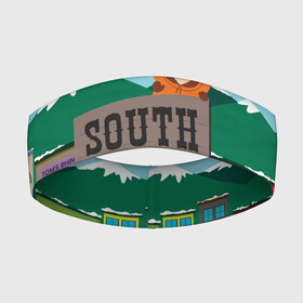 Повязка на голову 3D с принтом ЮЖНЫЙ ПАРК | SOUTH PARK (Z) в Тюмени,  |  | kenny | south park | кенни | мультфильмы | южный парк