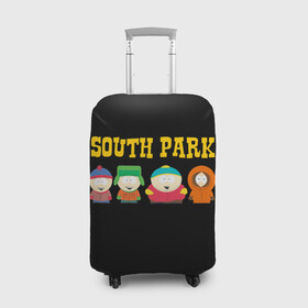 Чехол для чемодана 3D с принтом South Park. в Тюмени, 86% полиэфир, 14% спандекс | двустороннее нанесение принта, прорези для ручек и колес | south park | американская культура | американский мультсериал | колорадо | пародия | саус парк | саут парк | черный юмор | четыре мальчика | шоу | южный парк