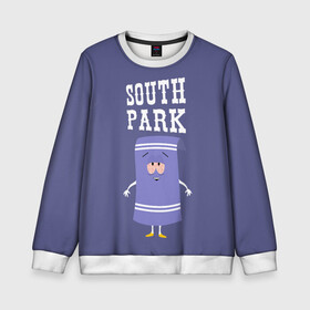 Детский свитшот 3D с принтом South Park Полотенчико в Тюмени, 100% полиэстер | свободная посадка, прямой крой, мягкая тканевая резинка на рукавах и понизу свитшота | south park | баттерс | кайл | кени | кеннет | кенни | мультик | саус парк | стэнли | эрик | южный парк