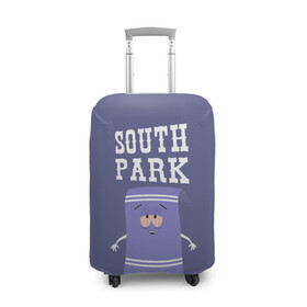 Чехол для чемодана 3D с принтом South Park Полотенчико в Тюмени, 86% полиэфир, 14% спандекс | двустороннее нанесение принта, прорези для ручек и колес | south park | баттерс | кайл | кени | кеннет | кенни | мультик | саус парк | стэнли | эрик | южный парк
