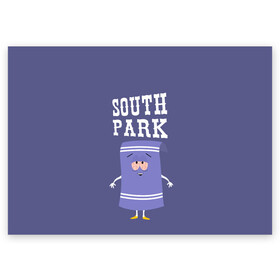 Поздравительная открытка с принтом South Park Полотенчико в Тюмени, 100% бумага | плотность бумаги 280 г/м2, матовая, на обратной стороне линовка и место для марки
 | south park | баттерс | кайл | кени | кеннет | кенни | мультик | саус парк | стэнли | эрик | южный парк